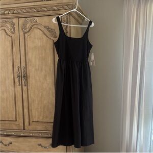 Aqua Black Midi Dress